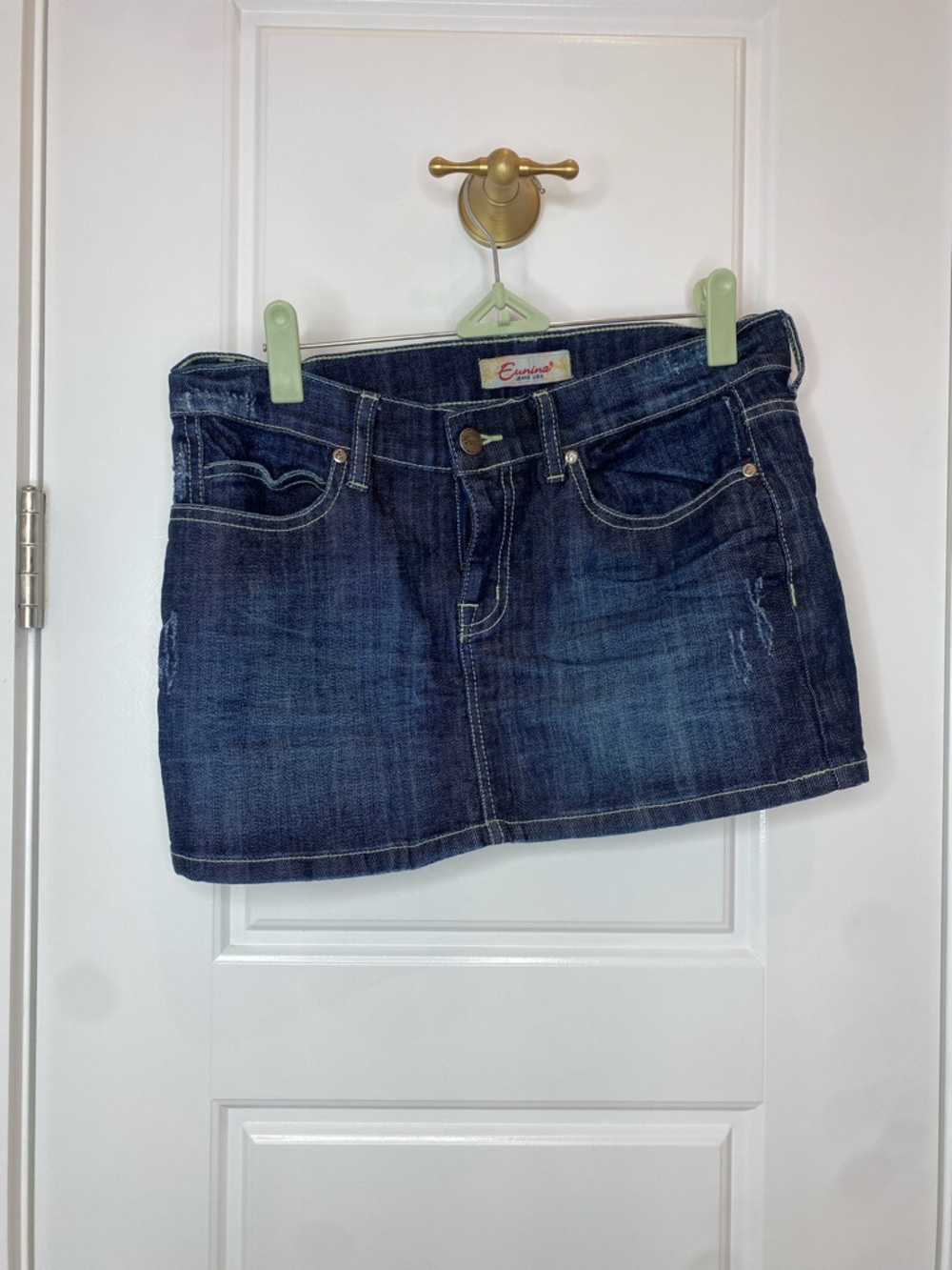 Denim distressed Mini Skirt